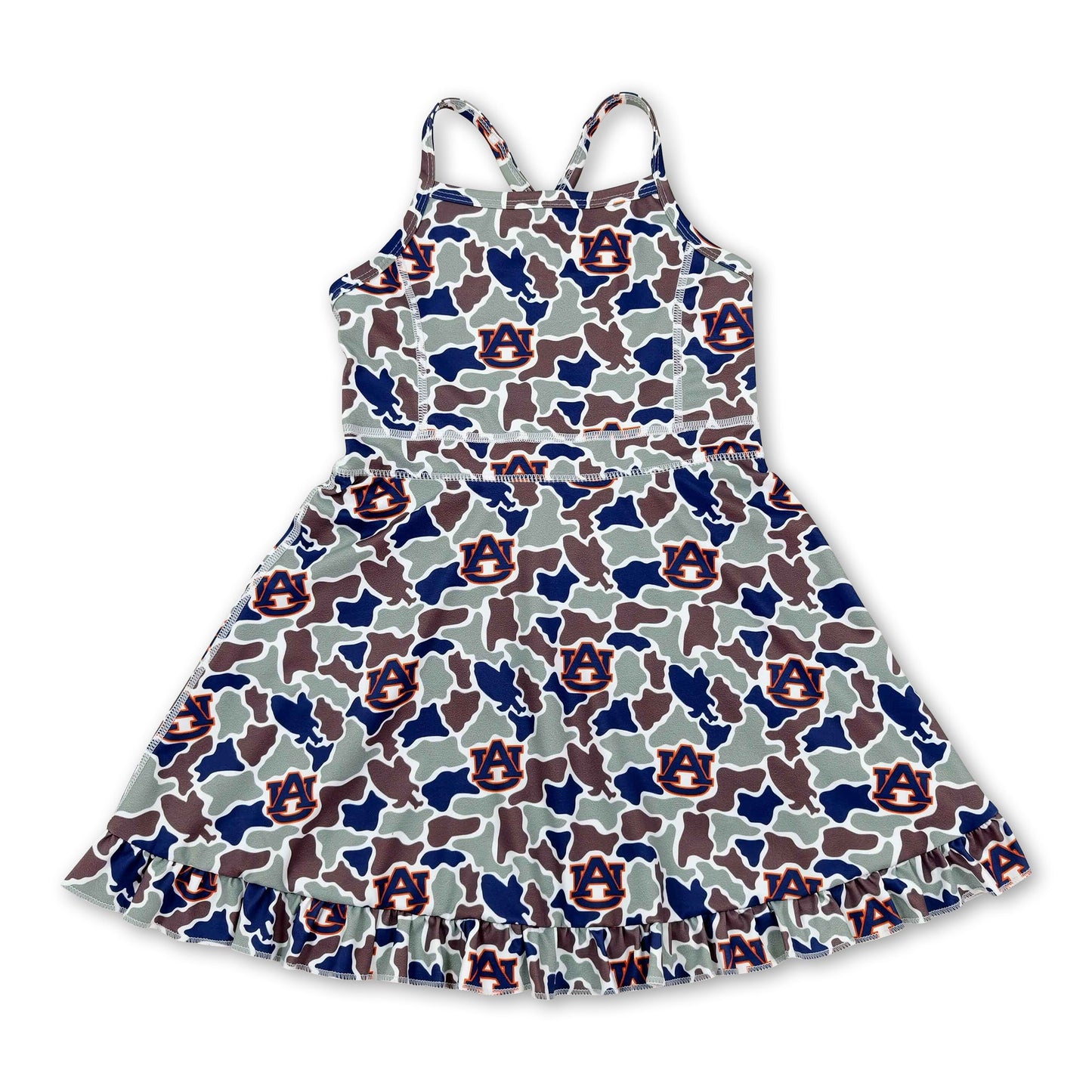 Sleeveless camo A U kids girls team athletic dress