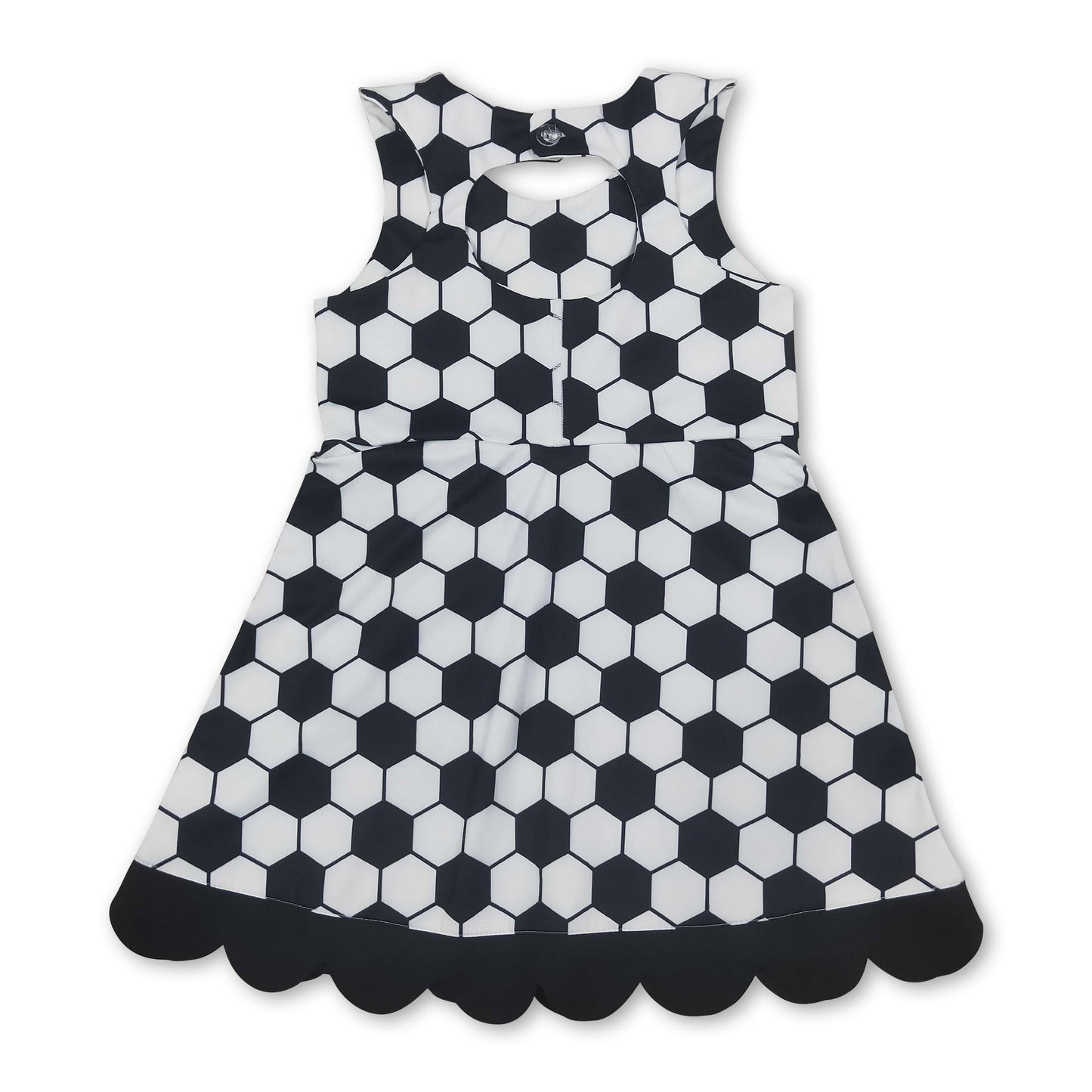 Sleeveless soccer bow kids girls athletic dresses