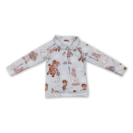 Long sleeves sheep toy baby kids pullover