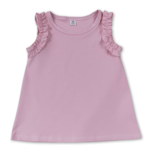 Pink sleeveless kids girls summer active shirt