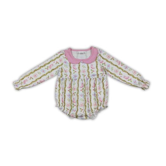 Long sleeves holly socks Christmas gifts girls romper