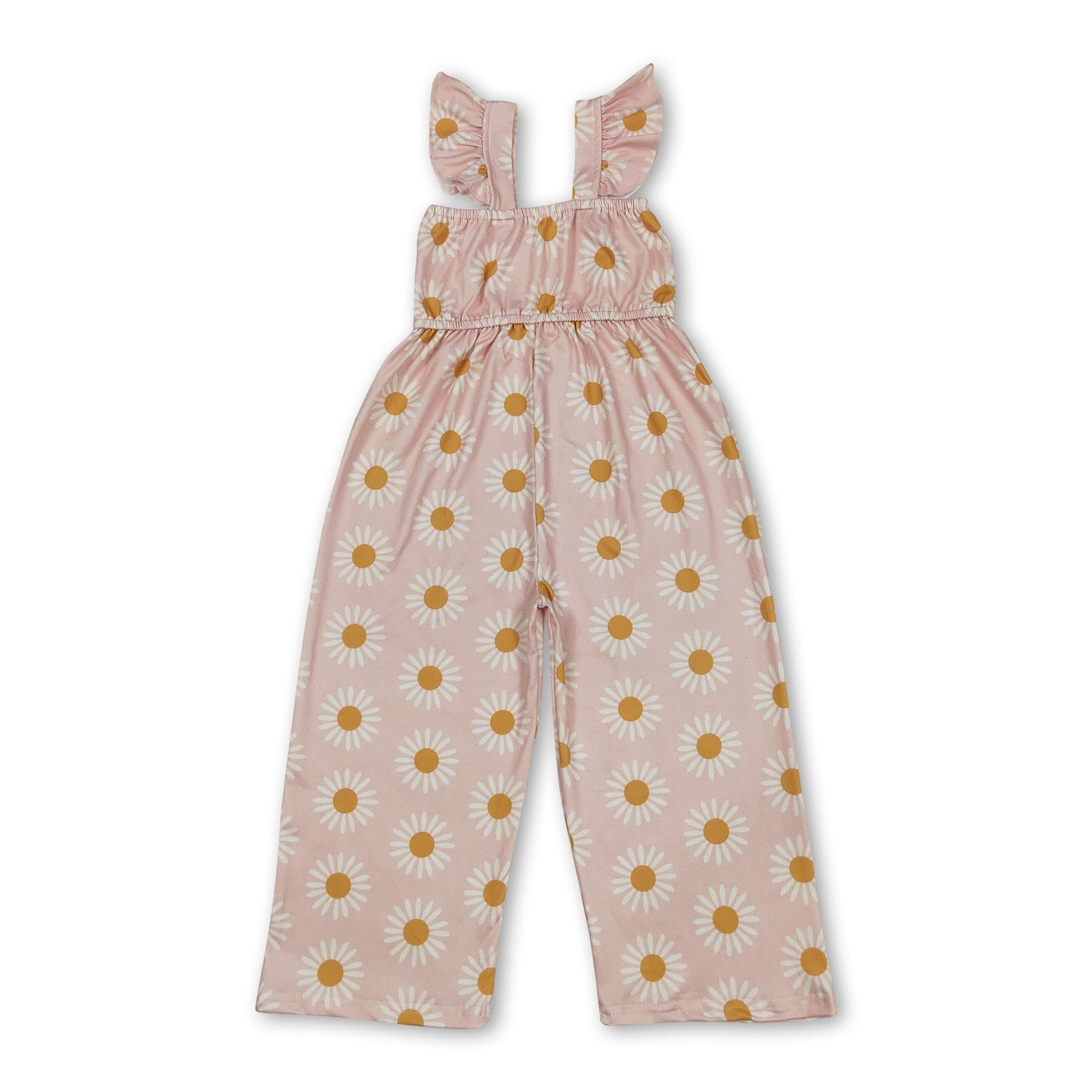 Flutter sleeves daisy kids girls summer jumpsuit