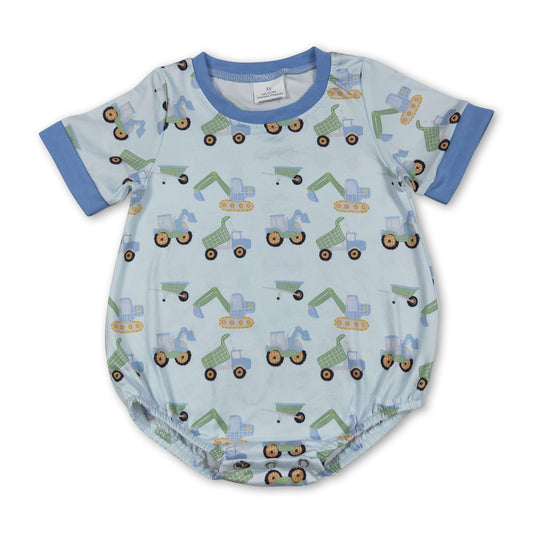 Short sleeves constructions baby boy summer romper