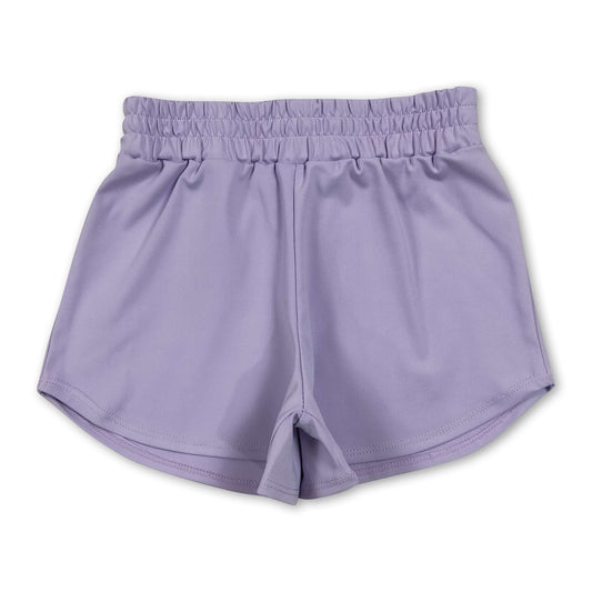 Lavender kids girls summer yoga active shorts
